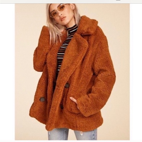 Free People Jackets & Blazers - Free People Faux Teddy Coat